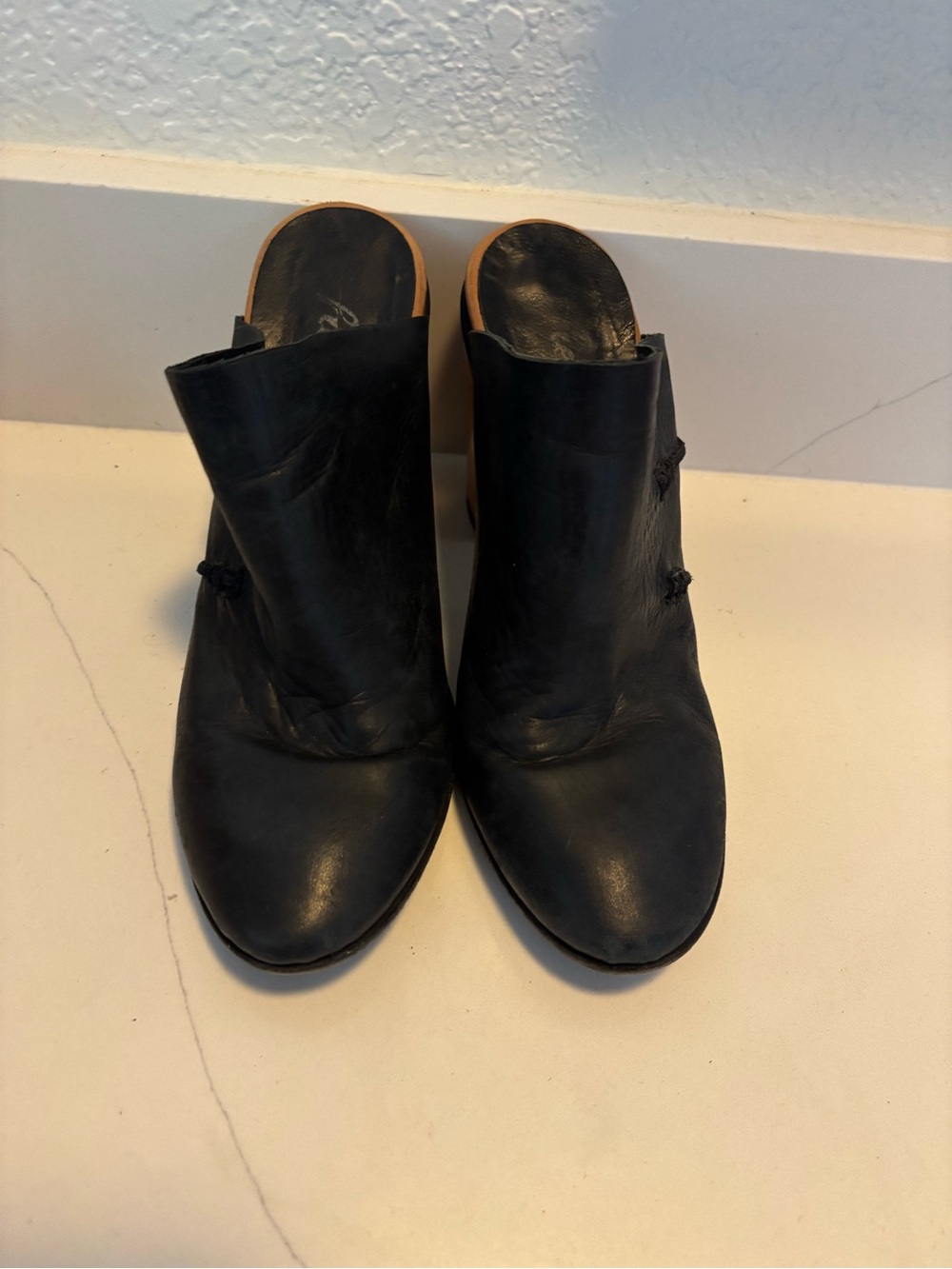 Free People Boho Stateside Clogs Mules Black Suede Leather size 38 US 7.5